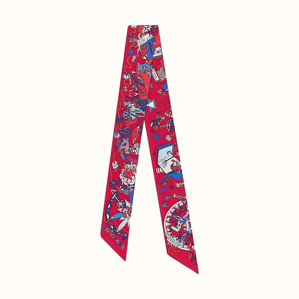 Hermes La Folle Parade Twilly in rouge red